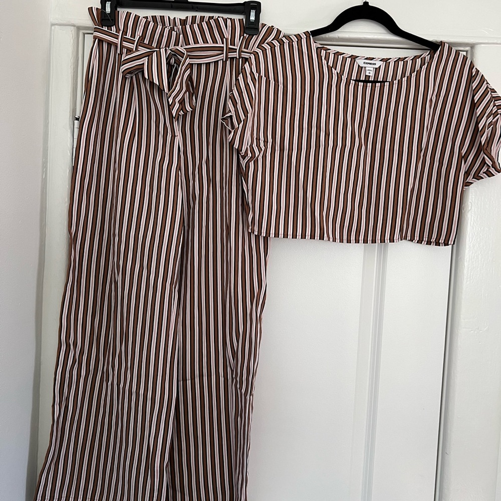 Express wide leg pant and crop top - Picture 1 of 2
